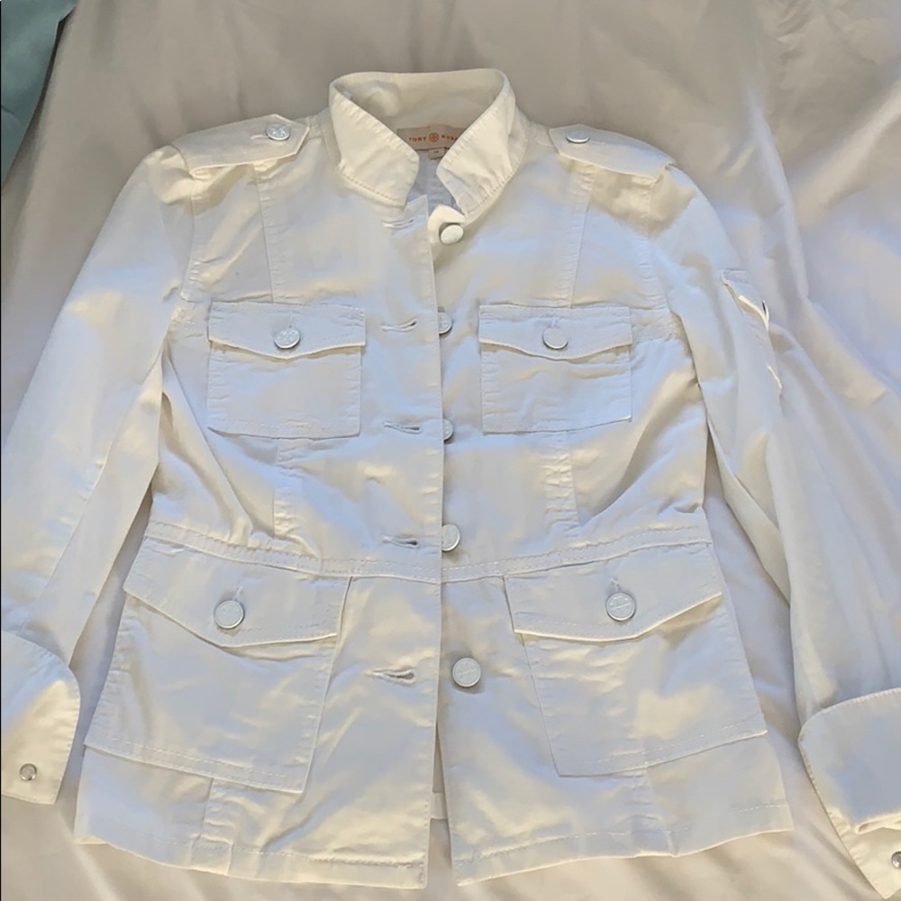 Tory Burch white cotton jacket